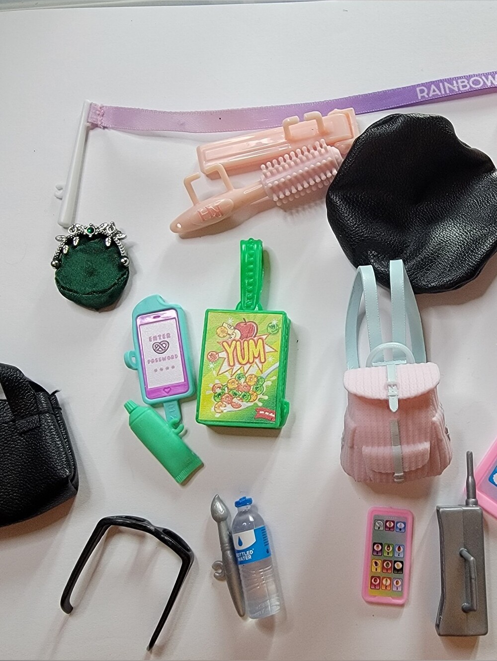 Barbie Disney ily Rainbow High Doll Accessories Lot 18pc Purses Hat